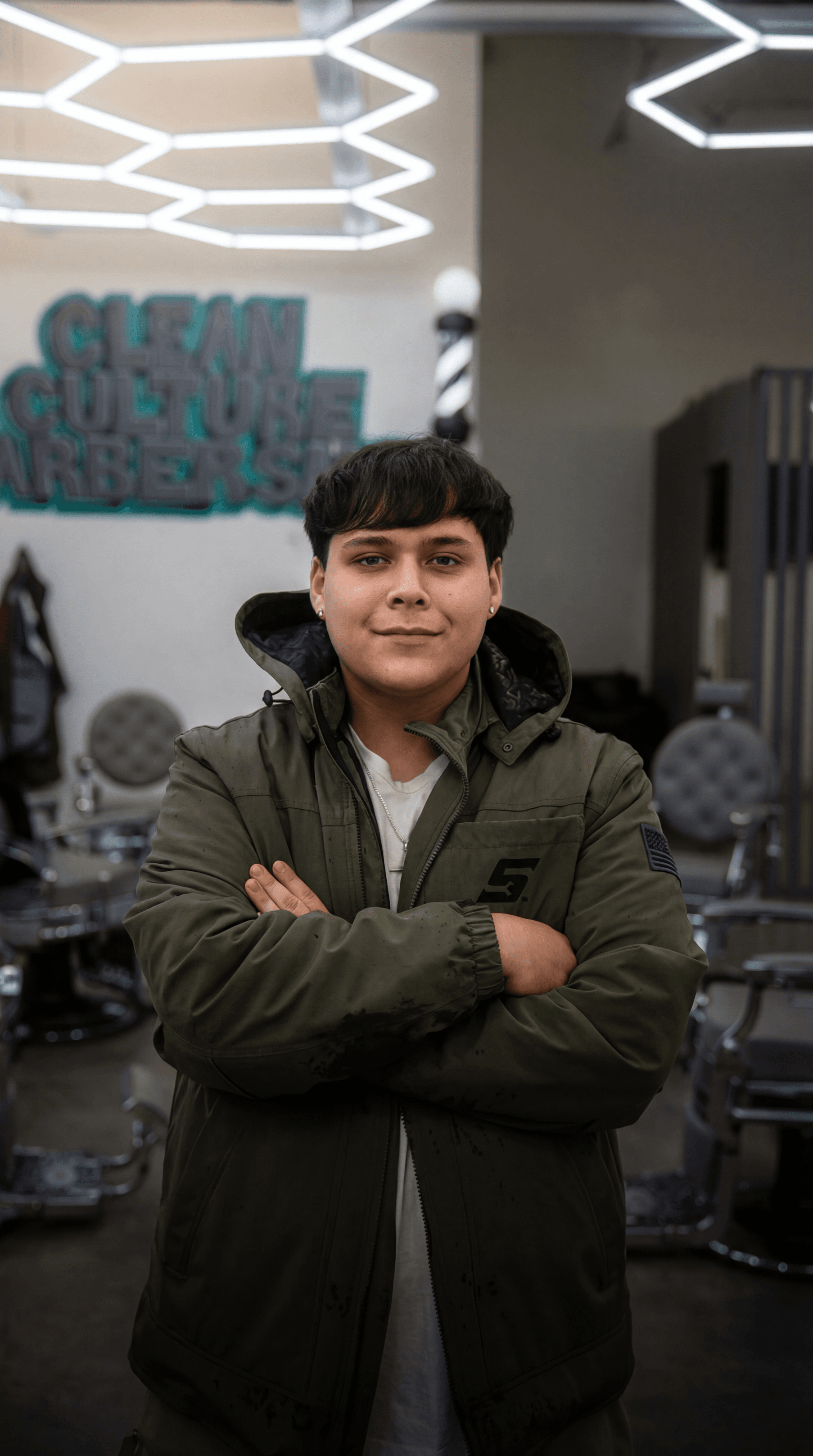 Max, barber at Clean Culture Barbershop Pasco