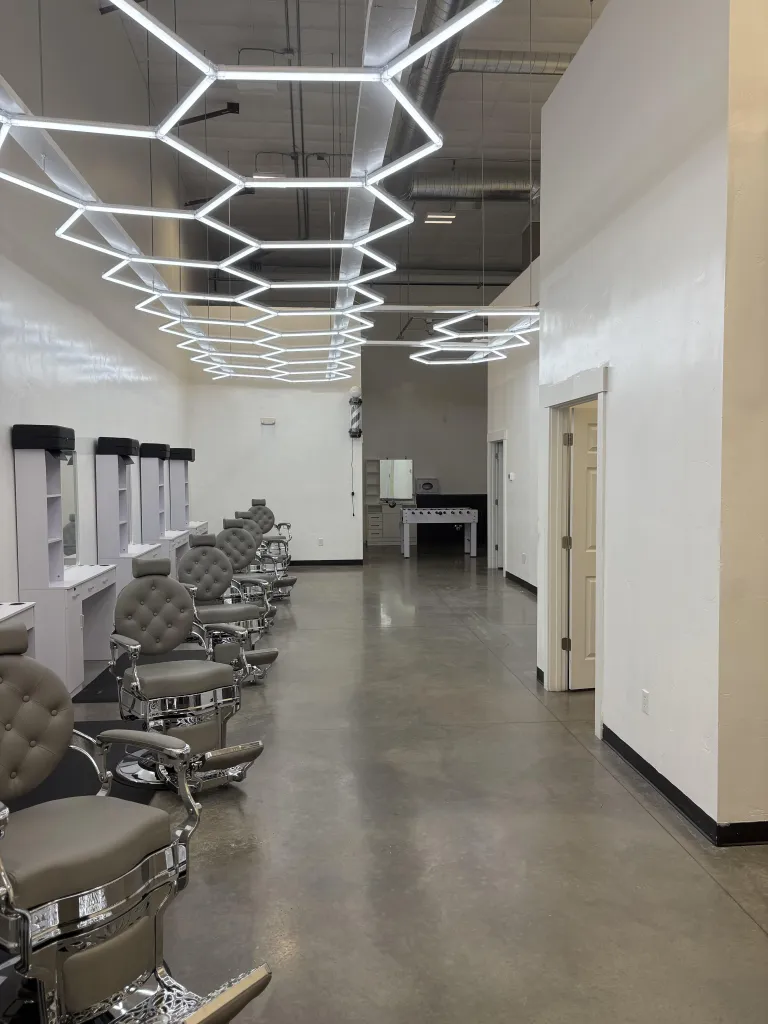 Inside Clean Culture Barbershop in Pasco, licensed barbers, clean stations, professional barber shop interior